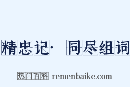精忠记·同尽组词是什么意思的图片